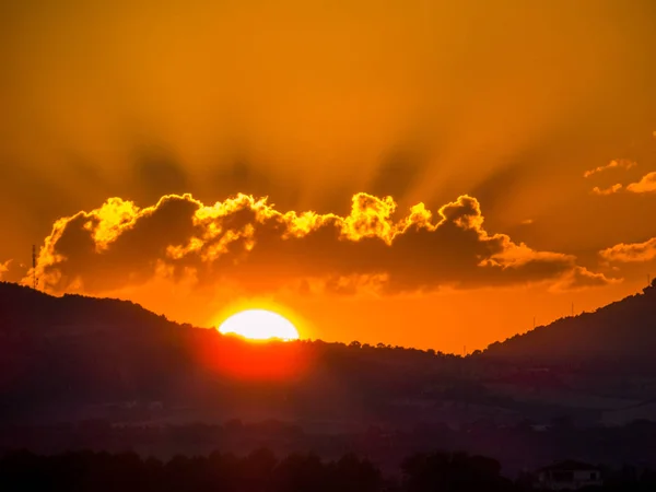 Úžasné pozadí západu slunce — Stock fotografie