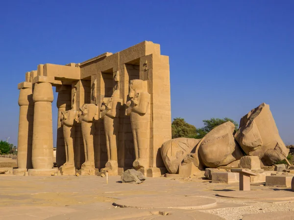 Ramesseum Temple, Luxor, Egypt — Stock fotografie