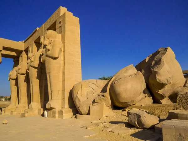 Świątynia Ramesseum, Luxor, Egipt — Zdjęcie stockowe