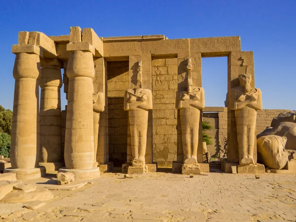 Ramesseum Temple, Luxor, Egypt — Stock fotografie