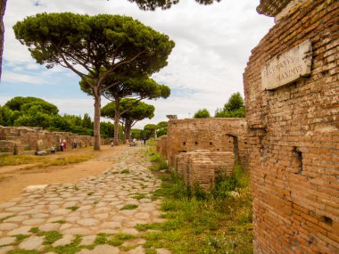 Decumanus Maximus, Ostia Antica, Roma, İtalya 