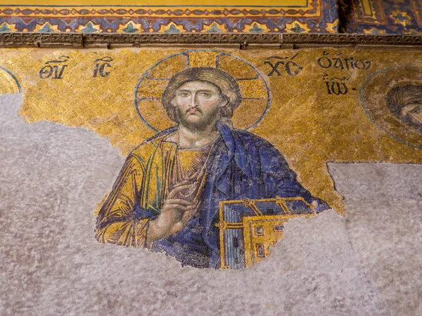 Mosaik von Jesus Christus, Hagia Sophia, Istanbul, Türkei — Stockfoto