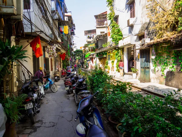 Train Street, Hanoi, Wietnam — Zdjęcie stockowe