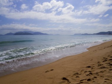 Nha Trang, Vietnam 'daki Long Beach manzarası 