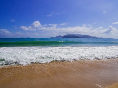 Nha Trang, Vietnam 'daki Long Beach manzarası 