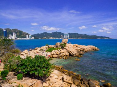 Nha Trang, Vietnam 'daki Hon Chong Promontory manzarası 