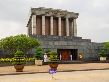 Hanoi, Vietnam - 19 Aralık 2019: Ho Chi Minh Anıt Mezarı.
