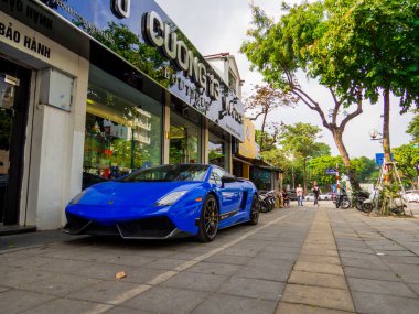 Hanoi, Vietnam - 19 Aralık 2019: Lamborghini Superleggera 