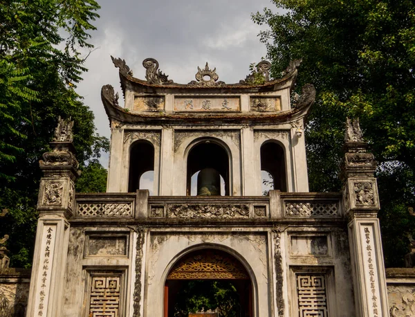 Vista Templo Literatura Vietnamita Van Mieu Hanói Vietnã — Fotografia de Stock