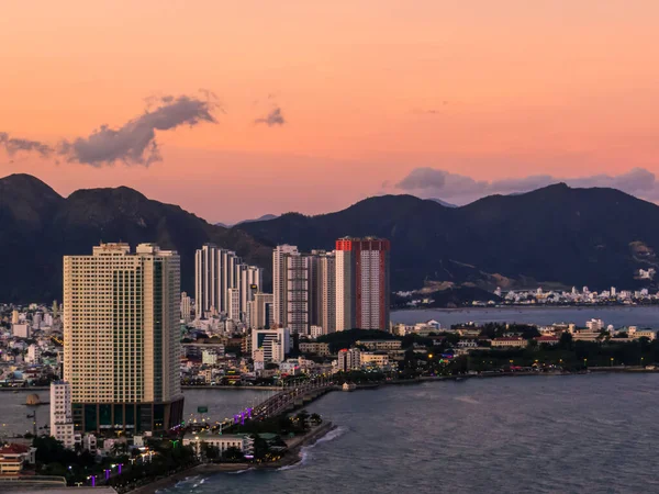 Sunset Aerial View Nha Trang Vietnam — Stock Photo, Image