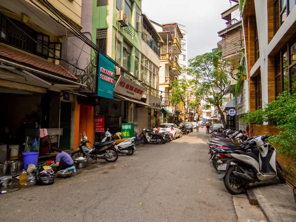 越南河内 2019年12月19日 古城风景如画的街道 — 图库照片