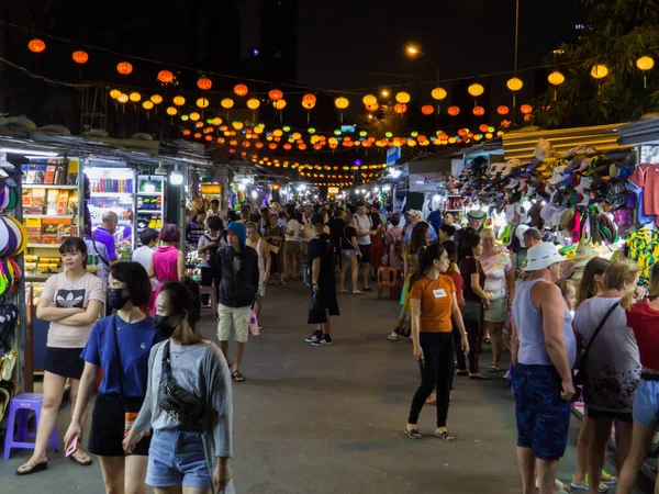 Nha Trang Vietnam Diciembre 2019 Vista Del Mercado Nocturno —  Fotos de Stock