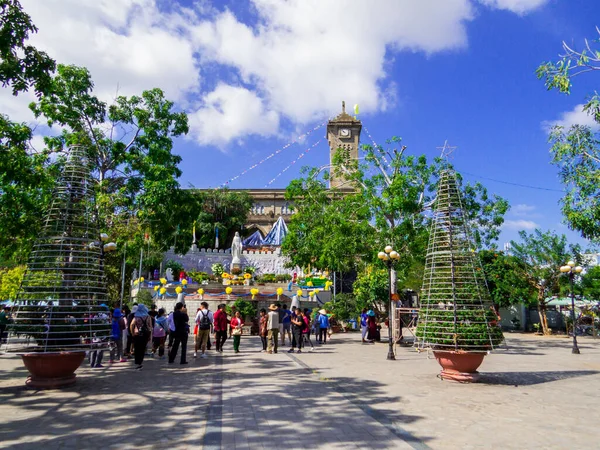 Nha Trang Vietnã Dezembro 2019 Vista Catedral Cristo Rei — Fotografia de Stock