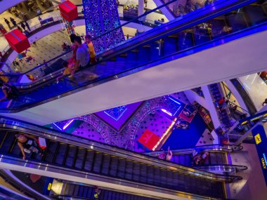 Pattaya, Tayland - 5 Ocak 2020: Yeni Terminal 21 alışveriş merkezinin içi.