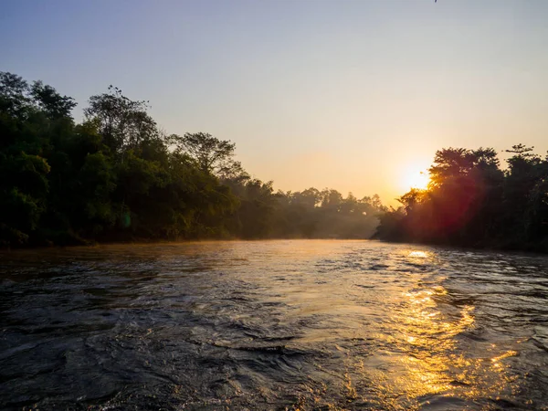 View Sunrise Khwae Yai River Thailand — Stock Photo, Image