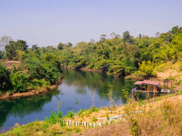 Kanchanaburi Tayland Daki Kwai Nehri Manzarası — Stok fotoğraf