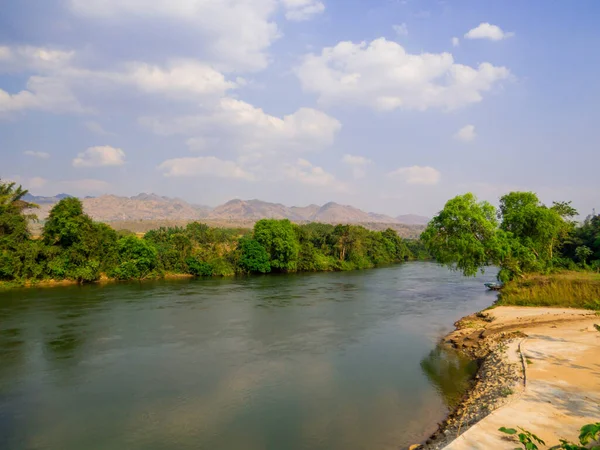 Kanchanaburi Tayland Daki Khwae Noi Nehri Manzarası — Stok fotoğraf