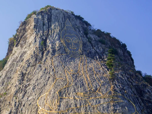 View Buddha Mountain Khao Chi Chan Pattaya Thailand — Stock Photo, Image