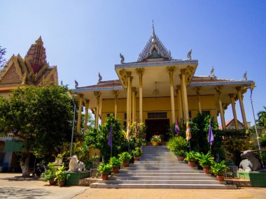 Phnom Penh, Kamboçya 'daki Ounnalom Pagoda Manzarası
