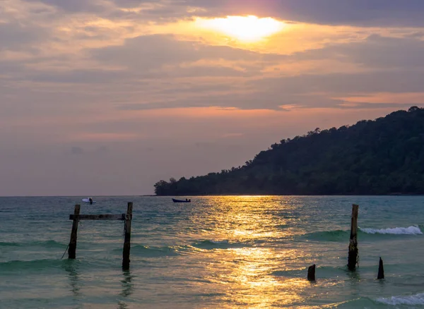 Sunset View Beach Sok San Village Koh Rong Island Cambodia — Stock Photo, Image