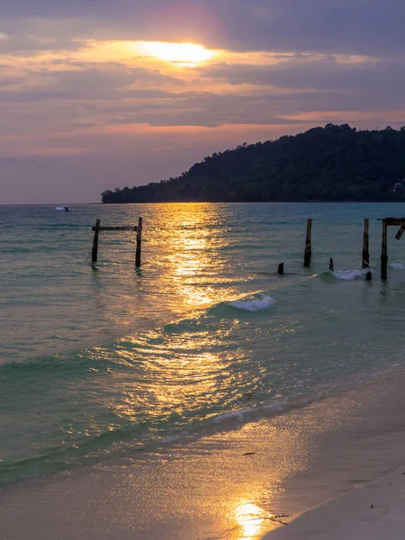 Sunset View Beach Sok San Village Koh Rong Island Cambodia — Stock Photo, Image