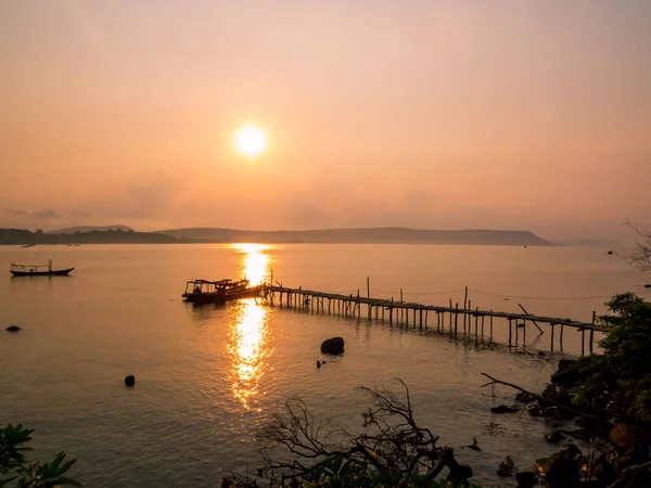 Fantastisk Soluppgång Sok San Village Koh Rong Island Kambodja — Stockfoto