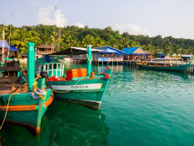 Koh Rong, Kamboçya - 10 Ocak 2020: Sok San Village manzarası.
