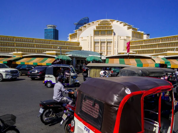 プノンペン カンボジア 2020年1月9日 中央市場の眺め — ストック写真