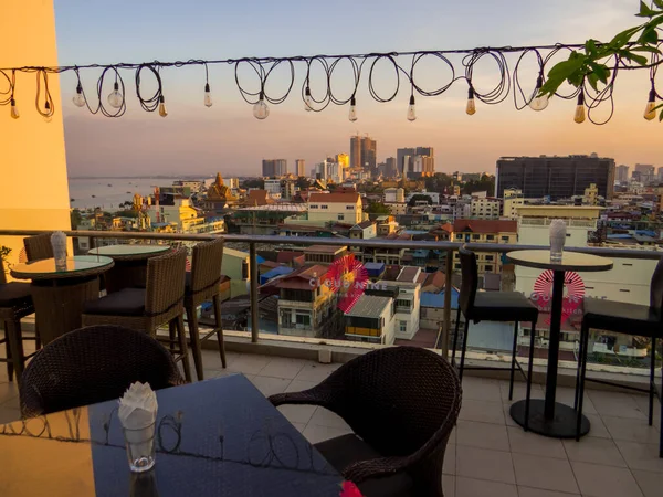 Phnom Penh Camboya Enero 2020 Vista Nube Sky Bar — Foto de Stock