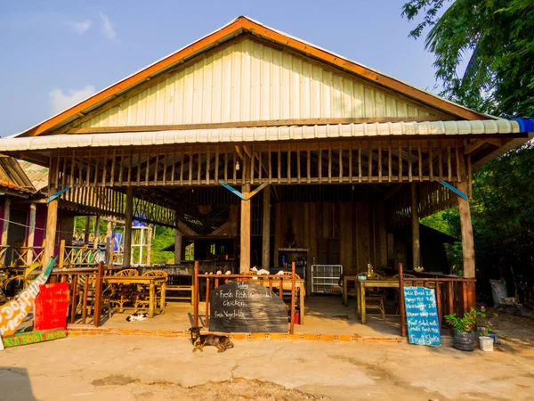 Жонг Камбоджа Января 2020 Года Традиционный Ресторан Деревне Сок Сан — стоковое фото
