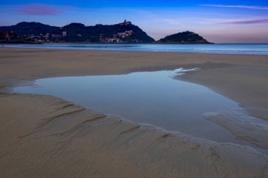 Concha, San Sebastian şehri plaj su