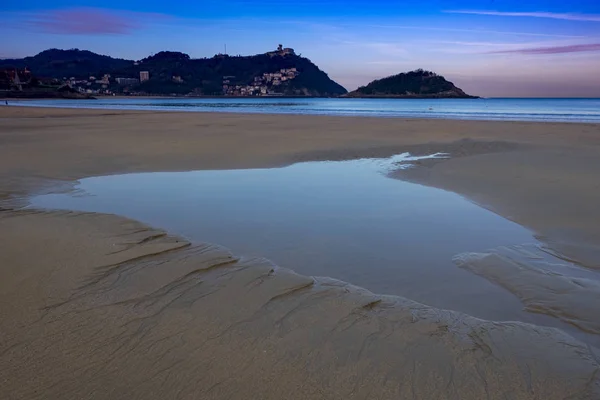 Water in the beach of the Concha, city of San Sebastian — Stock Photo, Image