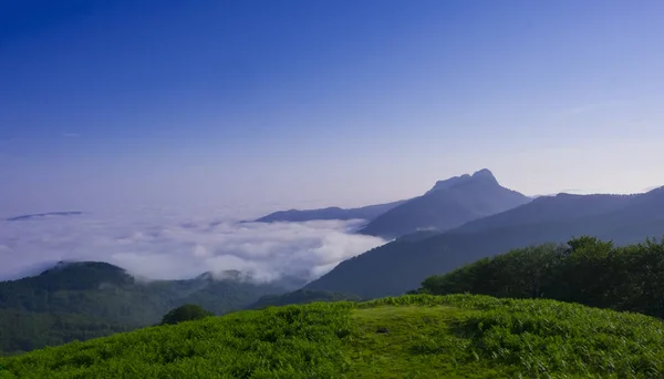 Nebel und Berge im Naturpark — Stockfoto