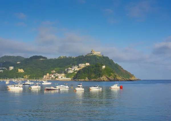 Boats Bay Concha City San Sebastian Basque Country — Stock Photo, Image