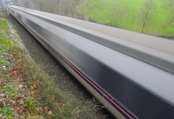 Скоростной Поезд Железной Дороге Страна Басков — стоковое фото