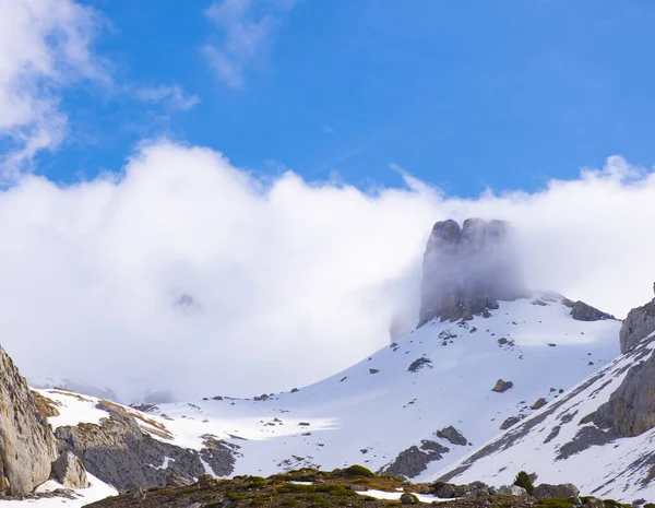 Śnieg Porcie Aisa Mallos Lecherin Pireneje Huesca Hiszpania — Zdjęcie stockowe
