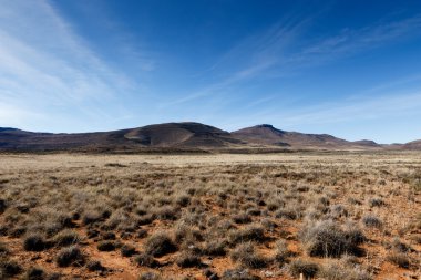 Graaff-Reinet dağlarda ile yeşil çim sahası