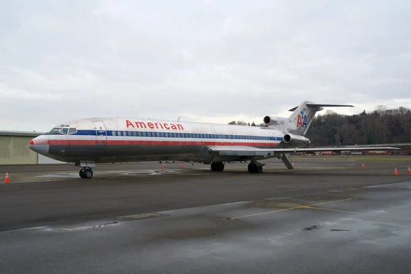 Seattle, Washington, ABD - 27 Ocak 2017: An American Havayolları Boeing 727-200 2003 Müzesi uçuş Vakfı için kayıtlı olduğundan 1978 yılında inşa edilmiş Msn 21386, kayıt N874aa,