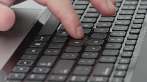 Businessman Using a Laptop and Working Online from Home, Man Accessing an Online Connection with Office — Stock Video