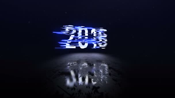 2018 2019. nowy rok animacji — Wideo stockowe
