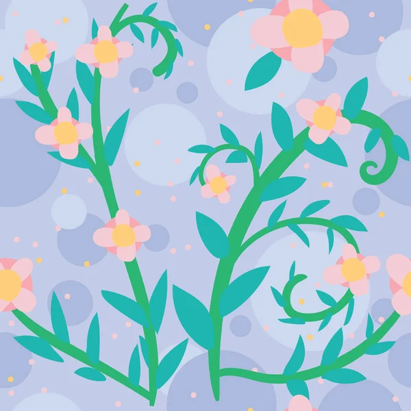Nahtloser Hintergrund Mit Frühlingsblumen Auf Hintergrund — Stockfoto