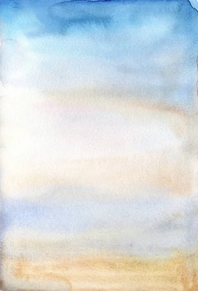 Aquarel abstracte achtergrond met donkerblauwe, beige en roze vlekken. Met de hand geschilderde pastel illustratie. Voor ontwerp, bedrukking, stof of ondergrond. — Stockfoto