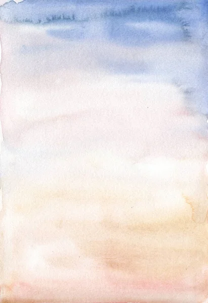 Aquarel abstracte achtergrond met donkerblauwe, roze en beige vlekken. Met de hand geschilderde pastel illustratie. Voor ontwerp, bedrukking, stof of ondergrond. — Stockfoto
