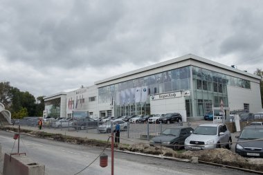Balashikha, Rusya - 27 Eylül 2016: Borishof Bmw araba Autocentre