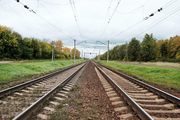 Zwei Paar Eisenbahngleise — Stockfoto