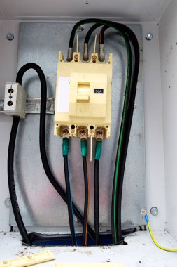 lectical dağıtım fuseboard. Elektrik malzemeleri.