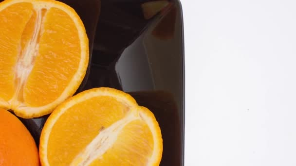 特写镜头缩放的美味橙色 — 图库视频影像