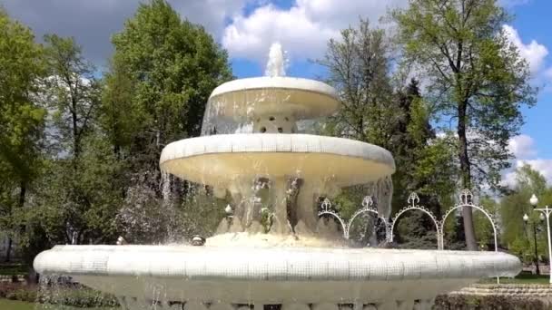 Fonte antiga em Gorky Park, Moscovo, Rússia , — Vídeo de Stock