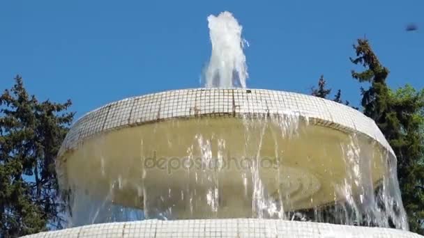 Starożytne fontanna w Parku Gorkiego, Moskwa, Rosja, — Wideo stockowe