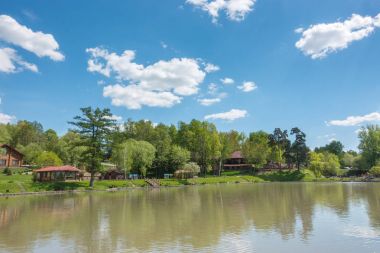 Parktaki güzel gölet.